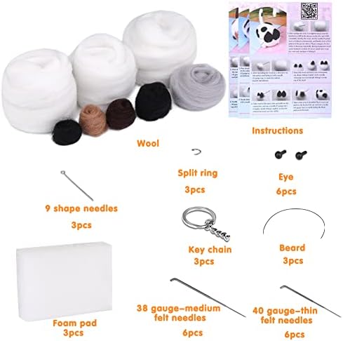 Mayboos Needle Felting Kit, 3 Pieces Animal Needle Felting Starter Kit - Image 2