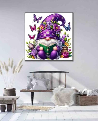 DYAIANGMU Gnome Stamped Cross Stitch Kit for Adults 13.7x13.7 inches - Image 3