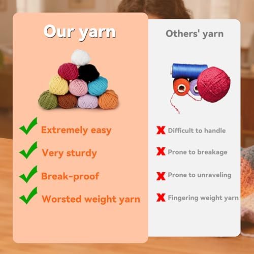 Vanttokeey Crochet Kit for Beginners 36Pcs, Crochet Kit with 10 Colors Cored Yarn Set, Crochet Hooks, Stitch Markers, Storage Bag and Guide Etc – Gift for Starter and Professionals (Monochrome) - Image 6