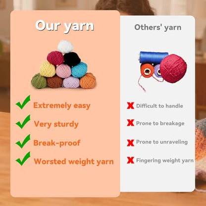 Vanttokeey Crochet Kit for Beginners 36Pcs, Crochet Kit with 10 Colors Cored Yarn Set, Crochet Hooks, Stitch Markers, Storage Bag and Guide Etc – Gift for Starter and Professionals (Monochrome) - Image 6