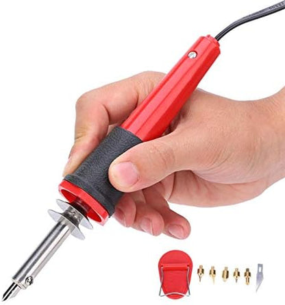 Soldering Iron Kit Wood Burning Tool, Piece Wood Burning Pen Set, Electric Soldering Iron Set Wood Burning Pen Engraving Carving Pyrography Tool 40W for DIY Enthusiasts(AC110V-US Plug) - Image 4