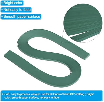 PATIKIL 120pcs Quilling Strips Paper 3/16"(5.2mm) 21"(54cm) Origami Paper Quilling Strip for Art DIY Hand Craft Christmas, Army Green - Image 3