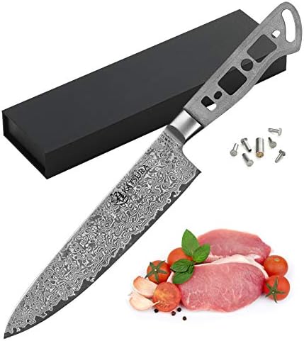 KATSURA Woodworking Project Kit – Gyuto Chef Knife Blank – 8 Inch – 45mm Wide Blade – Japanese Premium AUS 10, 67 Layers Damascus Steel by KatsuraCutlery
