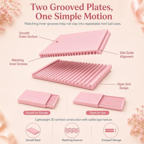 3D Printed Mini Clay Ball Maker Set 2/3/4/5mm Gel Bead Roller Nail Art Tool - Image 3
