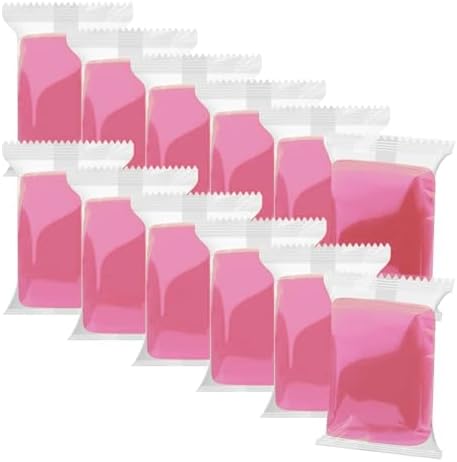 Air Dry Clay, 12 Packs Molding Clay, Foam Clay, Non-Sticky Soft Lightweight Clay for Kids, Age 3-12, Perfect for Arts Crafts, Pink by WOLWEFA