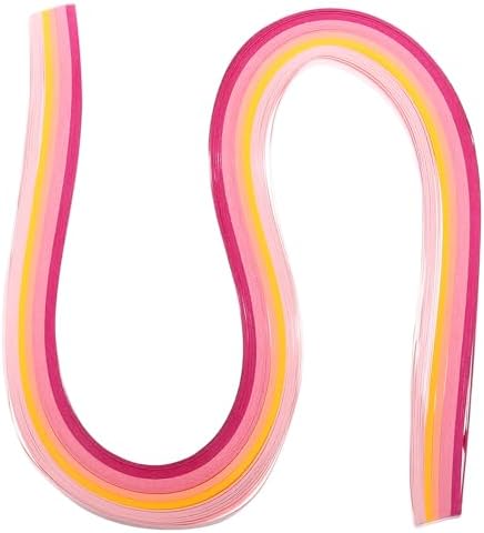 PATIKIL 540 x 5mm Rainbow Quilling Strips Paper,120 Pcs Origami Paper Quilling Strip for Art DIY Hand Craft Christmas, Gradient Pink by PATIKIL