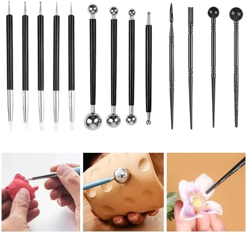 Yayatty Polymer Clay Tools, Acrylic Clay Roller, Acrylic Sheet, Rotary Cutting Mat, Round Polymer Clay Cutters with Clay Slicer Blade for Pottery and Sculpture, 42 PCS - Image 7