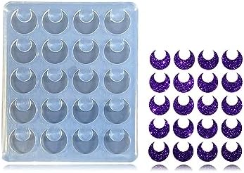 Angel Wings Mini Moon Earring Silicone Molds Resin Mold Epoxy Mold for DIY Earrings, Ear Studs, Key Chains, Pendant, Jewelry Making Crafts, Chocolate Cake Mold by AngelWings