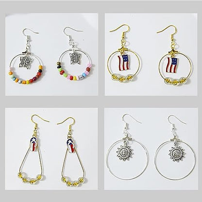 XKCWXY 483Pcs Earring Making Kit with Beading Hoops and Earring Findings - Image 5