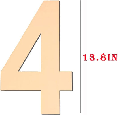 15 Inch Large Wooden Numbers 4, Blank Wood Number 4, Big Unfinished Wooden Numbers for DIY Craft,Large Wooden Number Signs, Large Wood Numbers for Birthday Wedding Party Decorations