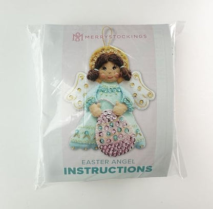 MerryStockings Felt Ornament Kit, Collectible Angels Series, DIY, Sequins, Beads, Embellishments, Step by Step Instructions and Each Angel has Multiple Skin Tone Options (Easter) - Image 3