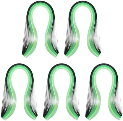 PATIKIL 600pcs Rainbow Quilling Strips Paper 1/8"(3mm) 15" Gradient Green by PATIKIL