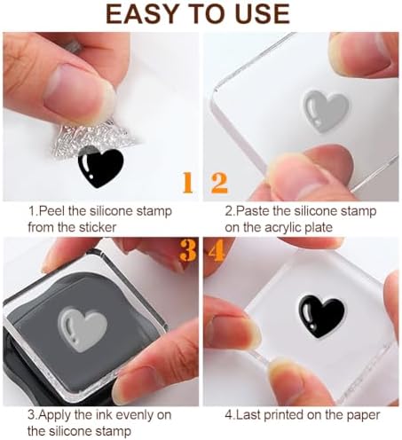6 Pcs Greeting Words Clear Stamps for Card Making 20 Ink Pad - Image 5