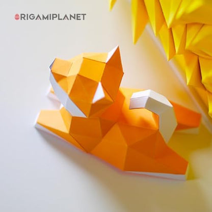 Shiba Inu 3D Origami Paper Craft Kit, Easy DIY Pre-Cut Puppies Paper Sculpture Model for Adults, Cute Animal Handmade Home Decor Papercraft Gift Set for Beginners - Image 4