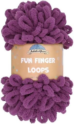 JubileeYarn Fun Finger Loops Yarn - Berry Blast - 1 Skein by BambooMN