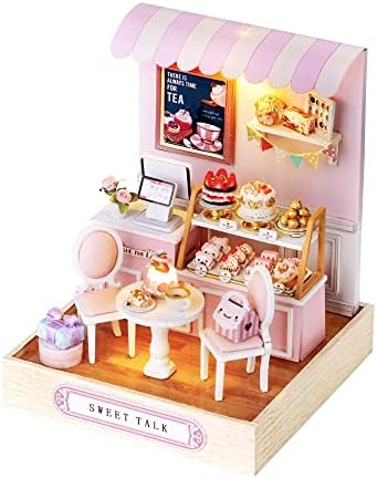 DIY Miniature Dollhouse Kit with Furniture Plus Dust Proof for Teens Adults by TuKIIE