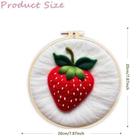 CaptainCrafts Needle Felting Kit for Adults Strawberries Pattern Home Decor - Image 2