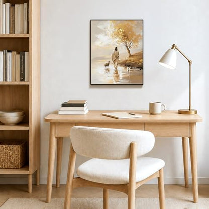 bitCNY Paint by Numbers for Adults, Jesus and Sheep DIY Acrylic Painting Kit, Christian Paint by Number Canvas Art with Golden Tree, Religious Home Wall Decor, 16x20 Inch - Image 7