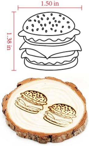 AIMOADO 1.5" Hamburger Branding Iron, for Wood Hats Leather BBQ & Steak - Image 2