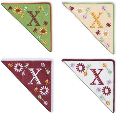 Personalized Embroidered Corner Mark, 4 Pack, Finished Initial Felt Bookmark Corner, Gift for Book Lover by Unknown
