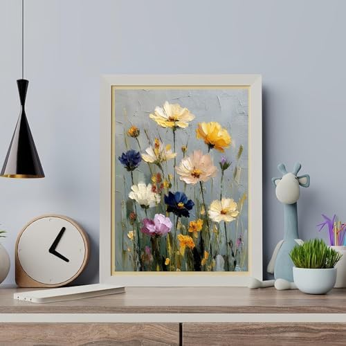 2 Pack Flowers Paint by Numbers Kit for Adults Beginner (Without Frame) - Image 2
