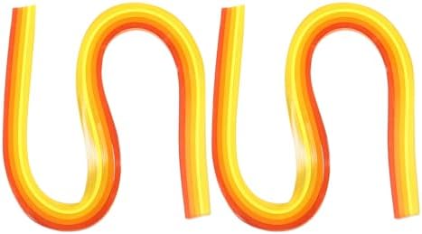 PATIKIL 540 x 3mm Rainbow Quilling Strips Paper,240 Pcs Origami Paper Quilling Strip for Art DIY Hand Craft Christmas, Gradient Yellow by PATIKIL