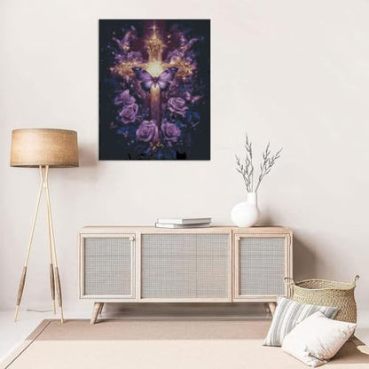 Religious Stamped Cross Stitch Kits - Cross Stitch Kits for Beginners，Adults Needlepoint Cross-Stitch Patterns Dimensions Needlecrafts Embroidery Kits Arts and Crafts 11.8x15.7 Inches - Image 5