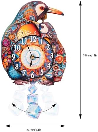 3D Puzzles for Adults, Penguin Wall Clock 3D Wooden Puzzles Clock Kits for DIY Birthday Gift for Women Men Home Decor Holiday Christmas - Image 2