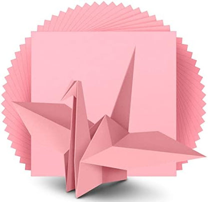 IOOLEEM Origami Paper, 200 Sheets, Pink Origami Paper, 6 Inch Square, Double Sided Colored Paper for Crafts DIY Party & Decoration by IOOLEEM
