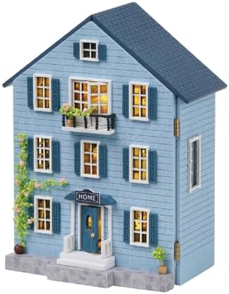 MAGQOO DIY Miniature Dollhouse Kit with Furniture 1:100 Scale Creative Room Mini Wooden Doll House Accessories DIY Miniature House Kit(Muran Manor) by MAGQOO