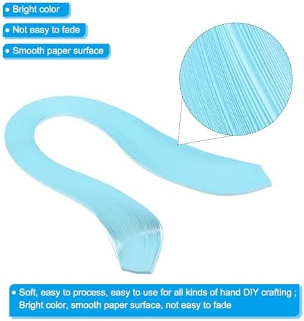 PATIKIL 240pcs Quilling Strips Paper, 3mm x 39cm Origami Paper Quilling Kits for Adults Beginner Art DIY Craft Christmas, Sky Blue - Image 3