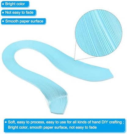 PATIKIL 240pcs Quilling Strips Paper, 3mm x 39cm Origami Paper Quilling Kits for Adults Beginner Art DIY Craft Christmas, Sky Blue - Image 3