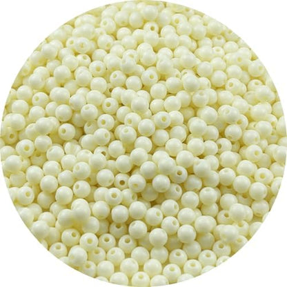 700pcs Acrylic Round Beads for Crafts 6mm Resin Candy Color Spacer Beads with Hole for Jewelry Making Sewing Crafts Decoration Necklaces Bracelets Earrings Supplies(Cream) by Unknown