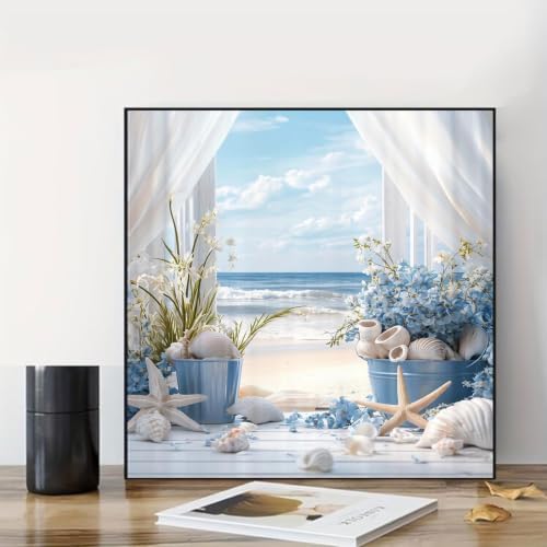 hkejoi Beach Paint by Numbers Kit for Adults, 16x20 in - Image 2
