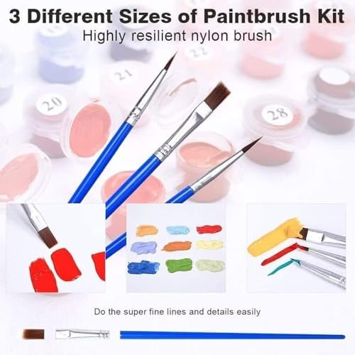 Paint by Numbers Kit for Adults Beginner, Landscape Paint by Numbers Sunflower, DIY Easy Acrylic Watercolor Oil Painting Kit with Brushes, Arts and Crafts for Adult for Home Decor 12x16 in B-68 - Image 5