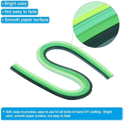 PATIKIL 120pcs Quilling Strips Paper 1/8"(3mm) 21" Origami Paper Quilling Strip for Art DIY Hand Craft Christmas, Gradient Green - Image 3