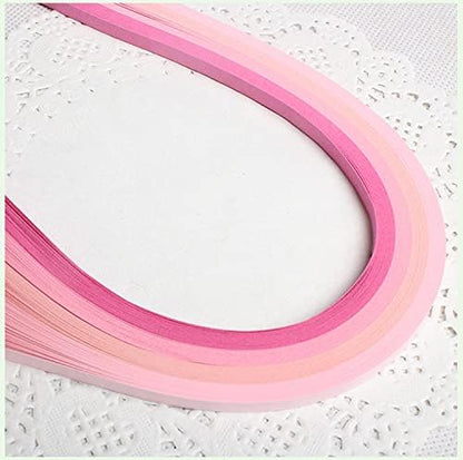 ODETOJOY Quilling Paper Gradient Quilling Strips 5MM Crafts Paper Filigrana Color Ramps Chromatic Crescendo 120pcs Length 21inch (Pink) - Image 4