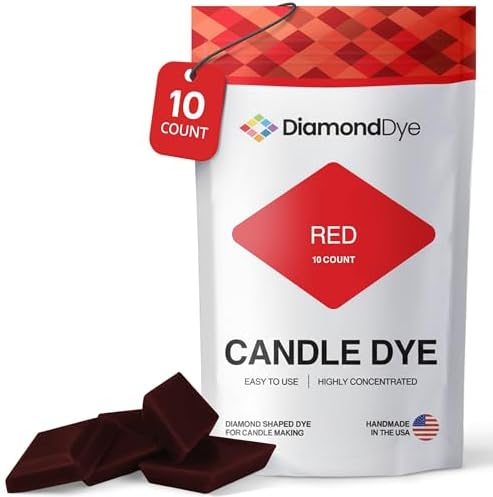 Red Candle Dye Chips, Soy & Paraffin Candle Making, 10 Pack by Reddig-globyDiamondDye
