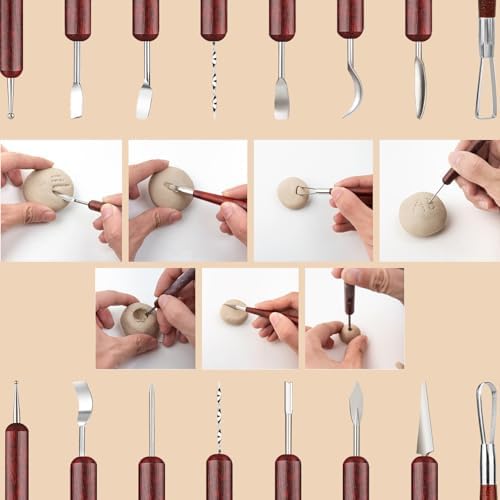 Clay Tools Clay Sculpting Kit Modeling Carving Tools Set for Pottery Clay - Image 6