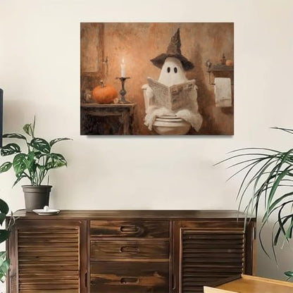 Halloween Ghost Paint by Numbers Kit for Adults Framed Canvas Frameworkless - Image 5