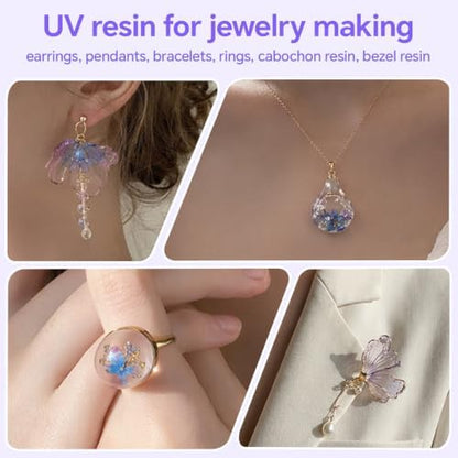 UV Resin with Light 8 LED, 100g Hard Type UV Epoxy Resin Kit - Image 5