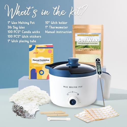 3lbs Soy Wax Melt Making Kit with Electric Wax Melting Pot - Image 2