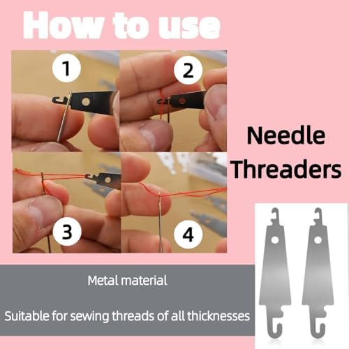 34 Pcs Big Eye Sewing Needles Kit 5 Size Stainless Steel Needles for Hand Sewing,Sewing Sharp Needles Embroidery Needles for Handmade Quilting DIY Sewing Fabrics (34) - Image 2