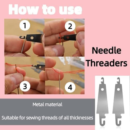 34 Pcs Big Eye Sewing Needles Kit 5 Size Stainless Steel Needles for Hand Sewing,Sewing Sharp Needles Embroidery Needles for Handmade Quilting DIY Sewing Fabrics (34) - Image 2