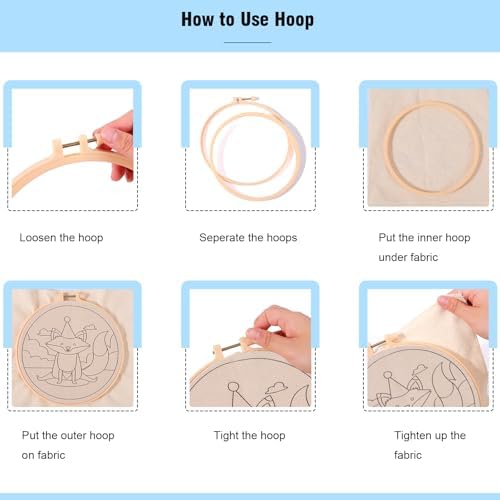 LACHLAND Punch Needle Kit Beginners, Landscape Stitching Kit for Adults&Teens DIY Embroidery Starter Craft with Yarn Needle Tool Easy Hobby Home Decor Gifts for Craft Lover (Fox) - Image 5