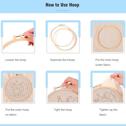 LACHLAND Punch Needle Kit Beginners, Landscape Stitching Kit for Adults&Teens DIY Embroidery Starter Craft with Yarn Needle Tool Easy Hobby Home Decor Gifts for Craft Lover (Fox) - Image 5