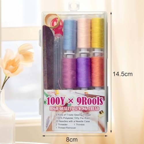 40pcs Sewing Kit for Adults, Traveler, Beginner, Emergency, Family Repair, Sewing Supplies with 9 Color Thread, Needles and Other Accessories - Image 2