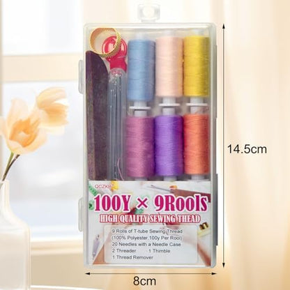 40pcs Sewing Kit for Adults, Traveler, Beginner, Emergency, Family Repair, Sewing Supplies with 9 Color Thread, Needles and Other Accessories - Image 2