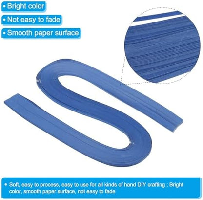 PATIKIL 360pcs Quilling Strips Paper 1/8"(3mm) 21"(54cm) Origami Paper Quilling Strip for Art DIY Hand Craft Christmas, Blue - Image 3
