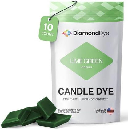 Lime Green Candle Dye Chips, Soy & Paraffin Candle Making, 10 Pack by Reddig-globyDiamondDye